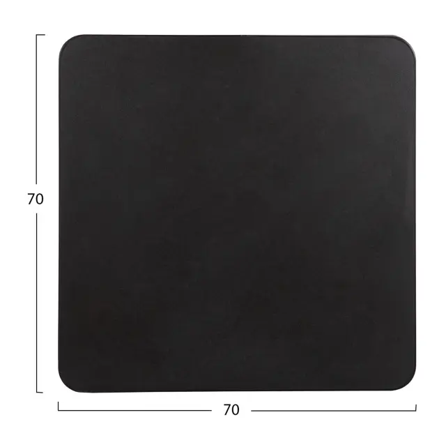 ΕΠΙΦΑΝΕΙΑ ΤΡΑΠΕΖΙΟΥ SINTERED STONE ΤΕΤΡΑΓΩΝΗ FB96654.01 ΜΑΥΡΗ ΜΕ ΠΛΑΙΣΙΟ ALU ΜΑΥΡΟ 70x70εκ. 2