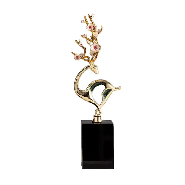 Χρυσό Διακοσμητικό με Μαρμάρινη Βάση - Gold Sculpture Decor 0107006 2