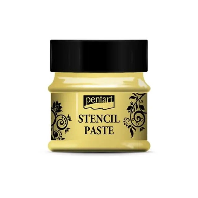 Πάστα για στένσιλ Pentart, pearl 50 ml - Yellow