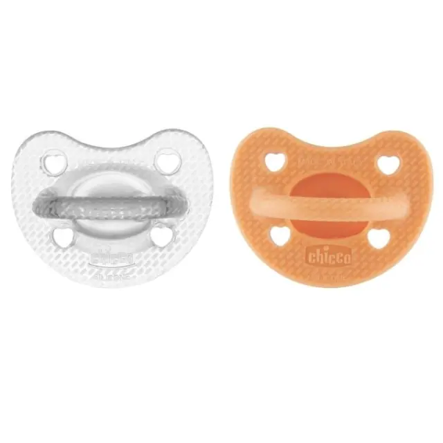 Chicco Πιπίλα Σιλικόνης PhysioForma Soft Luxe 2τμχ. 6-16m Διάφανο - Πορτοκαλί C60-73033-31