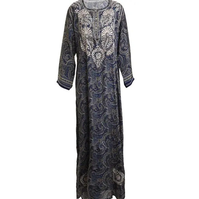 Tunic-Πουκαμίσα Με Σχέδια Εκρού/Μπλε S/M (28% Μετάξι) 5-41-514-0076