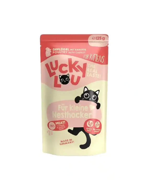 Lucky Lou LifeStage Kitten Πουλερικά (με Καρότο) 125gr