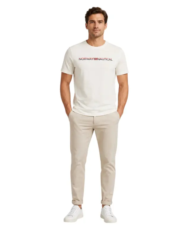 Norway Nautical School - Ανδρικό T-shirt Κοντομάνικο 856023-WHITE Λευκό 3