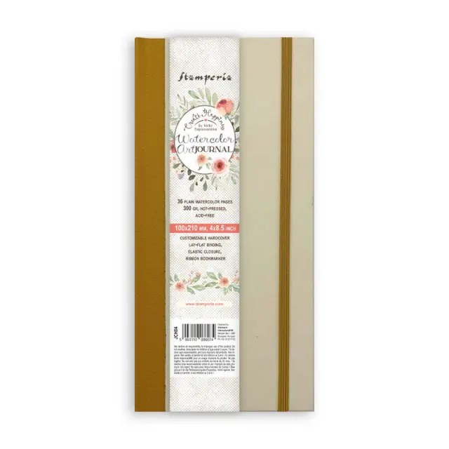 Σημειωματάριο Journal Mixed Media, 10x21cm για χρώματα ακουαρέλας