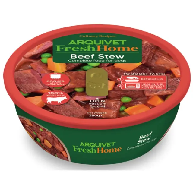 ARQUIVET Fresh Home Beef stew - wet dog food - 280g