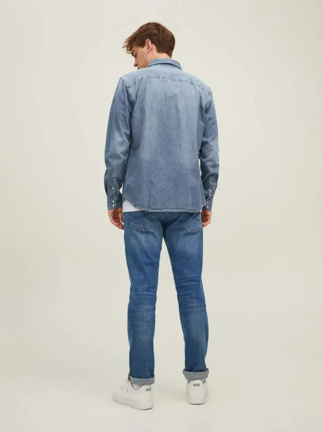 JJESHERIDAN SHIRT L/S NOOS Medium Blue Denim 2