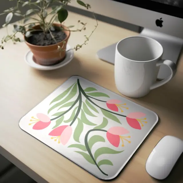 Mousepad ( flowers 70s , design-23 ) Διαστάσεις: 23cm(μήκος) x 20cm (ύψος)
