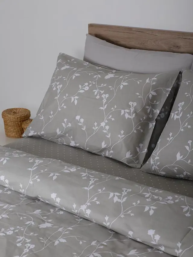 Σετ Σεντόνια Cotton Feelings 924 Grey Μονό (165x270) Sunshine 3