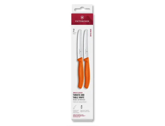 Μαχαίρια Γενικής Χρήσης Victorinox Swiss Classic με μήκος λεπίδας 11cm - Orange - 2 τεμάχια6.7839.2C1 2