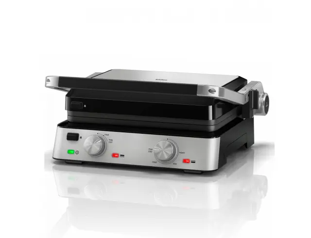 Τοστιέρα - Γκριλιέρα 2 σε 1 Braun MultiGrill 7 CG7020 με 2 πλάκες ψησίματος, ισχύ 2000W και επιφάνεια ψησίματος 29x23cm - Black / Stainless Steel CG7020 3