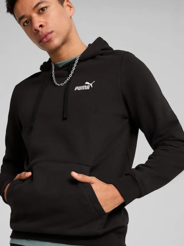 Puma ESS Small No.1 Logo Hoodie Ανδρικό Φούτερ Κουκούλα 682574-01 - XL