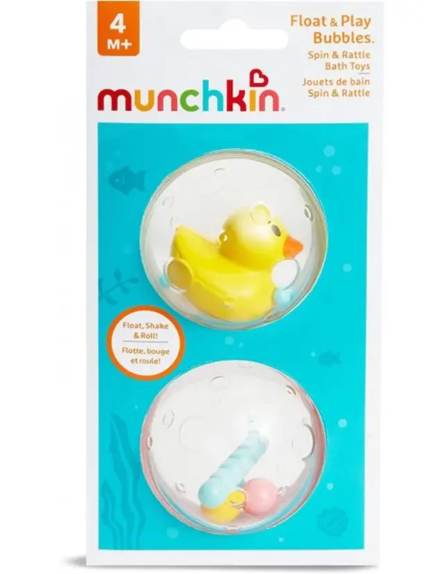Munchkin Παιχνίδι Μπάνιου 2τμχ. Float And Play Bubbles 3M+ Παπάκι 11584