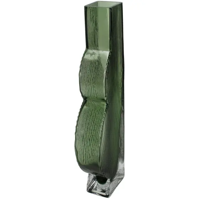 Βάζο Πράσινο Γυαλί 10x5x34.5cm 2