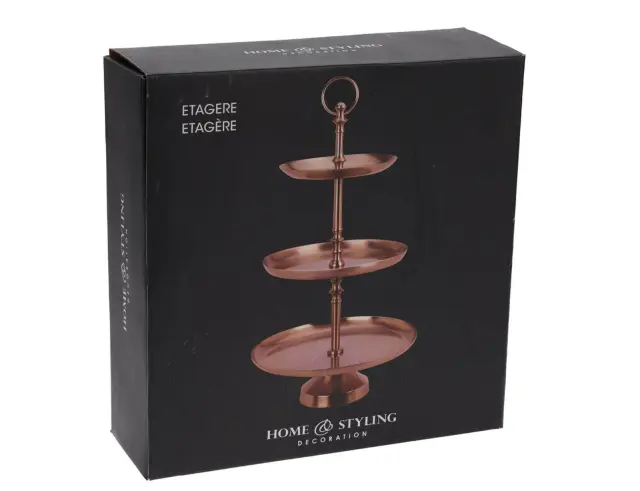 Εταζέρα Home & Styling με 3 επίπεδα και διαστάσεις 30x30x50cm - Gold A67101530 2