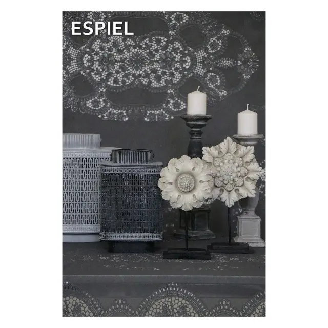 Τραπεζομάντηλο Espiel Vinyl Ανθρακί PEZ125 135x135εκ 2
