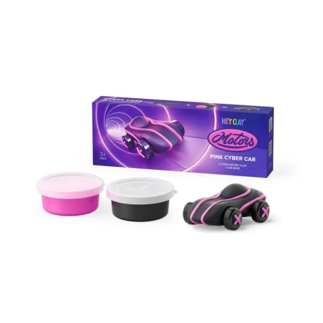 Hey Clay Κατασκευές από Πολύχρωμο Πηλό Pink Cyber Car (3+ ετών) 20902 3