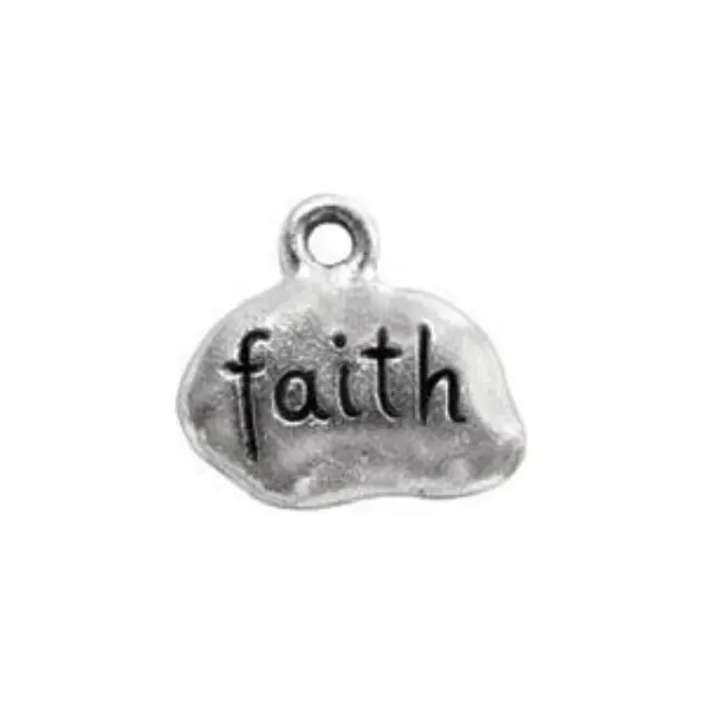 Διακοσμητικό Χυτό Pewter - Faith - Antique Fine Silver - 2τεμ