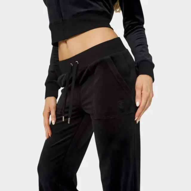Παντελόνι Juicy Couture Velour Del Ray JCAP180-101 Μαύρο - XL 3