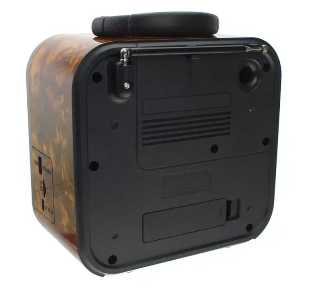 RX730D Retro Φορητό Ραδιόφωνο Επαναφορτιζόμενο με Bluetooth και USB Χρυσό 2