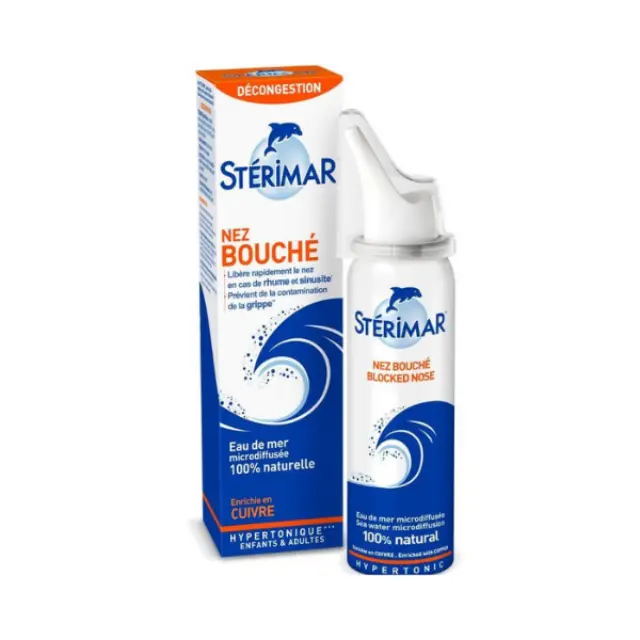 STERIMAR Hypertonic Blocked Nose Υπέρτονο Ρινικό Σπρέι για Παιδιά και Ενήλικες 100 ml