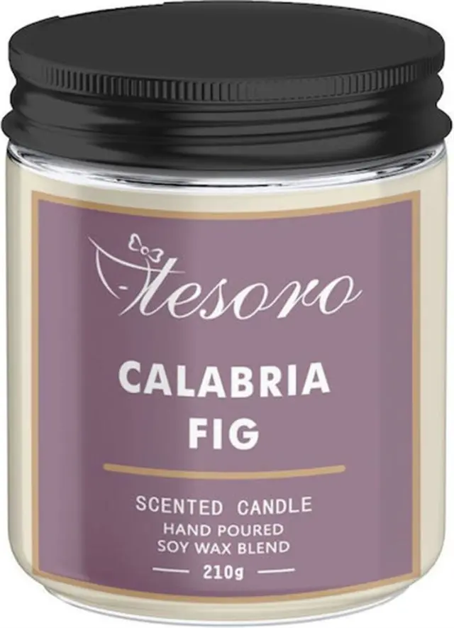Αρωματικό Κερί σε Βάζο με Άρωμα Calabria Fig 210gr / 582356 (Tesoro)