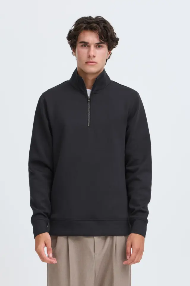 Casual Friday SEBASTIAN Φούτερ με Φερμουάρ – Dark Navy - XL