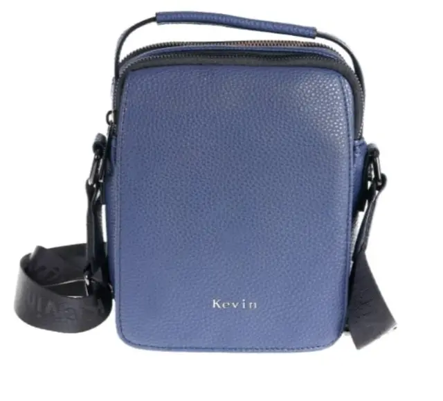 Ανδρική τσάντα ώμου Kevin jeans , μπλέ, iza303 5221