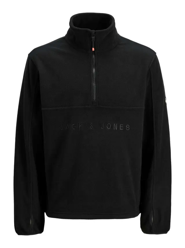 JJALPES HALF ZIP FLEECE JACKET AW25 Black Beauty - XL