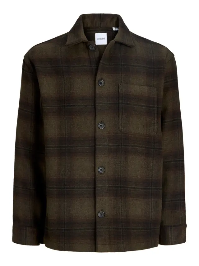 JJESOHO OLLIE OVERSHIRT LS SN - Olive Night