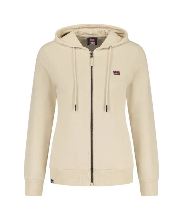 Norway Nautical School - Γυναικεία Ζακέτα Φούτερ 852411-BEIGE Μπεζ 3