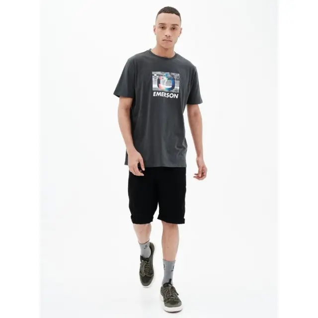 Emerson Glitch Logo T-Shirt (221.EM33.55-Forest) - Πράσινο 3