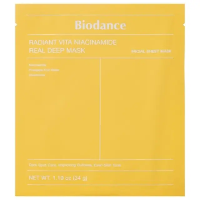 Biodance Radical Youth Niacinamide Real Deep Mask Μάσκα Προσώπου με Νιασιναμίδη 34g