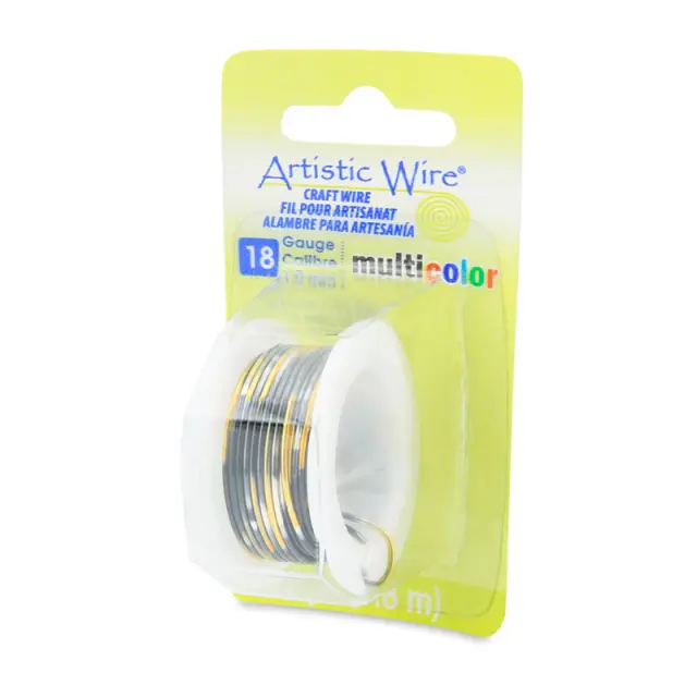 Σύρμα Artistic Wire - Ø1.00mm - Multicolor (Silver/Gold/Black) - 1.8m