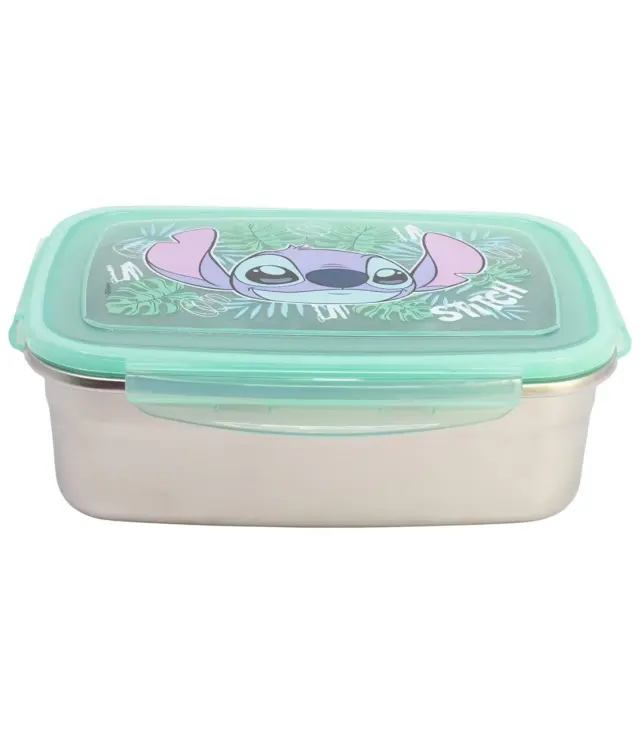 Φαγητοδοχείο ανοξείδωτο ROUNDED STAINLESS STEEL RECTANGULAR SANDWICH BOX 1090 ML STITCH ALOHA 31742 2