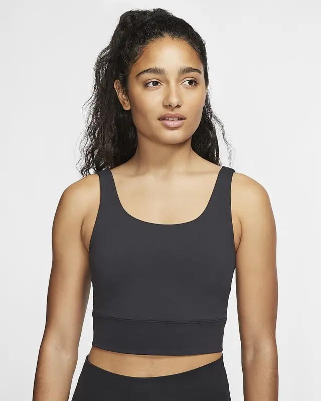 Nike Yoga Luxe Dri-Fit Γυναικείο Αθλητικό Μπουστάκι CV0576-010 Μαύρο - M