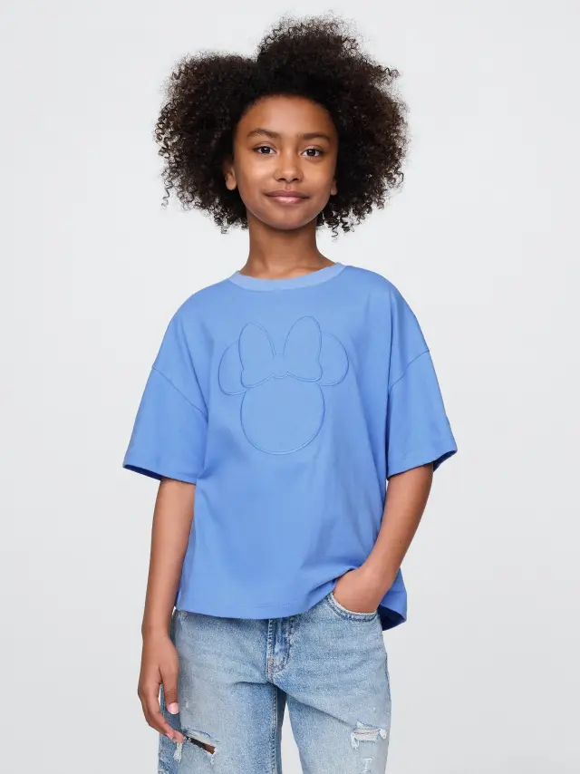 Gap Ã— Disney Παιδική Oversized Graphic Μπλούζα Shirting blue