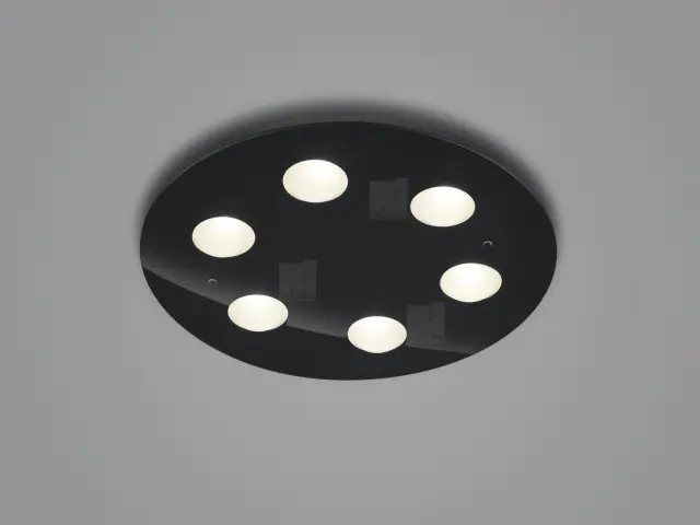 BELOS LED 65/2309.22 μαύρο φωτιστικό οροφής με ατσάλι και γυαλί Murano 2780 lm 2700K