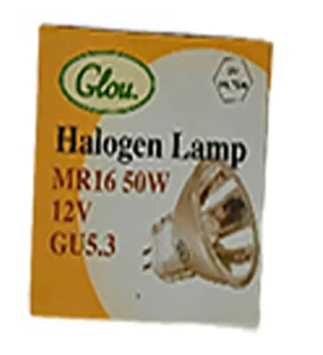 Glou Λάμπα Ιωδίνης Dichroic MR16 50W 12V Gu5.3 38 Κίτρινο Χρώμα