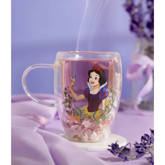 Κούπα γυάλινη DISNEY PRINCESS - Snow White - Glass mug with Dried Flowers 300ml DI2335 3