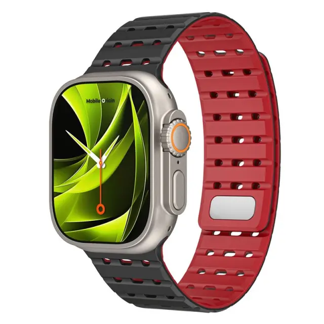 Mobile Origin Magnetic Strap, black/red - AW Ultra 2/1(49mm)9/8/7(45mm)/6/SE/5/4(44mm)/3/2/1(42mm) 2