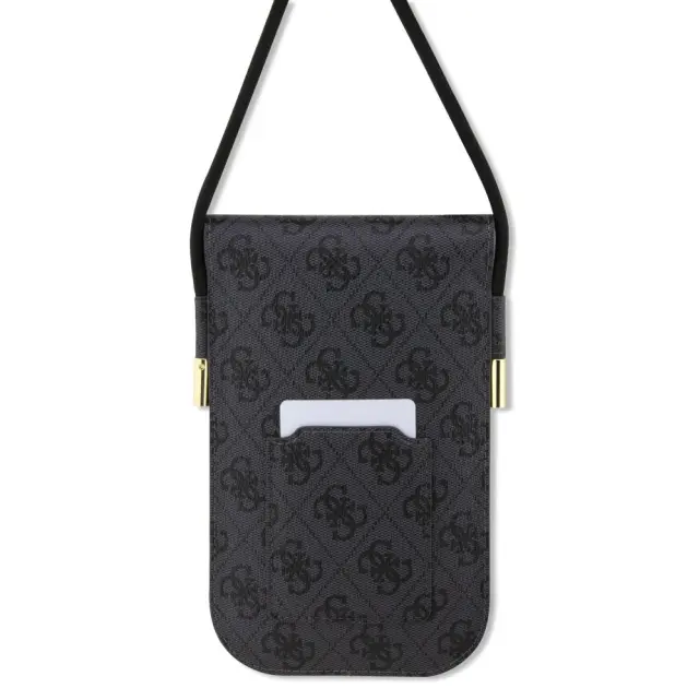 Guess PU 4G Metal Logo Script Phone Bag Black 2