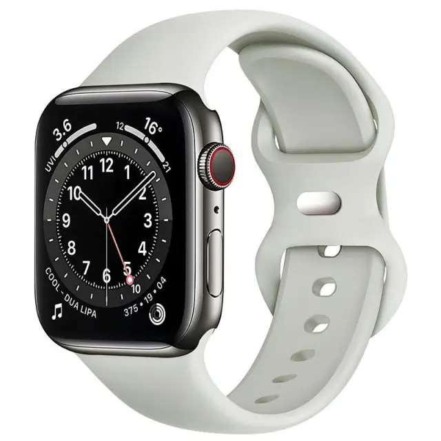 Λουράκι Σιλικόνης για Apple Watch 42/ 44/ 45/ 46/ 49mm Γκρι (Ασυσκεύαστο) N71454