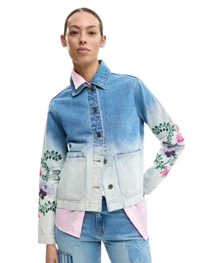 Desigual - Γυναικείο Τζιν Μπουφάν Dakota 26SWED16-5053 Μπλε