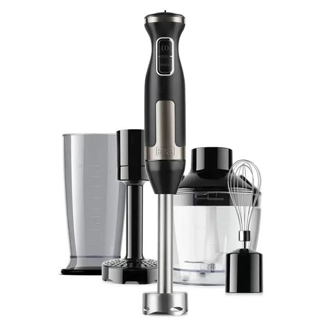 Black + Decker Σετ Ραβδομπλέντερ Χειρός BXHBA1500E - 1500W Inox