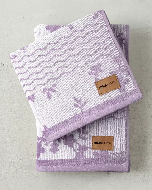 Πετσέτα Προσώπου 50x90 480gsm Nima Laureen Lilac 100% βαμβακερό