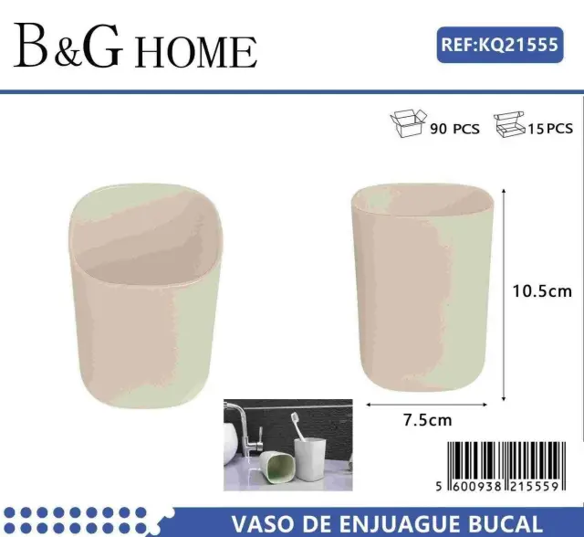 Θήκες οδοντόβουρτσας πλαστικές σε σετ 5Χ - Beige - 21555 2