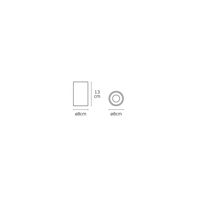 Kumu Φωτιστικό οροφής LED 15W 3000K ø8x13cm IP65 Titanium bronze+μαύρο Bronze Μαύρο 2