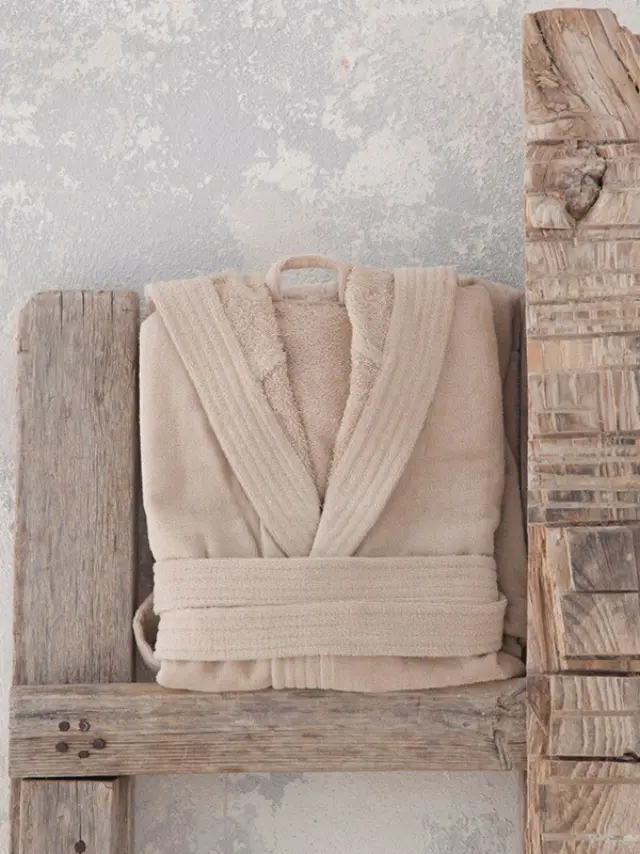 Μπουρνούζι με κουκούλα Zen Warm Beige XL nima