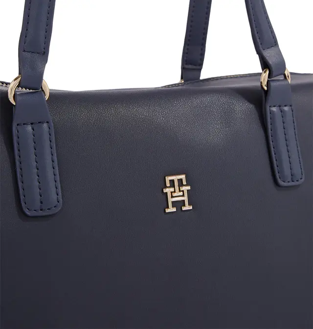 Τσάντα Ώμου Tommy Hilfiger Poppy Plus Tote AW0AW15856-DW6 Σκούρο Μπλε - Single Size 3