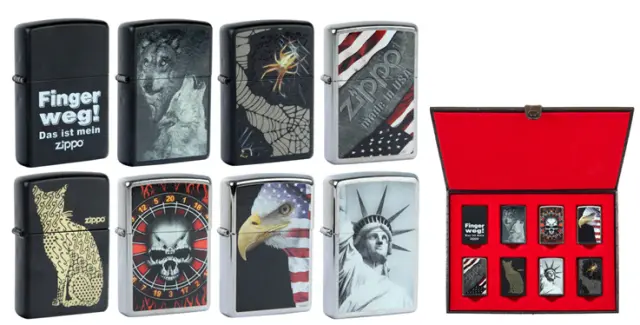 Zippo Σετ Πολυτελής Κασετίνα Πολυτελείας με 8 Αναπτήρες - Συλλεκτικό 3